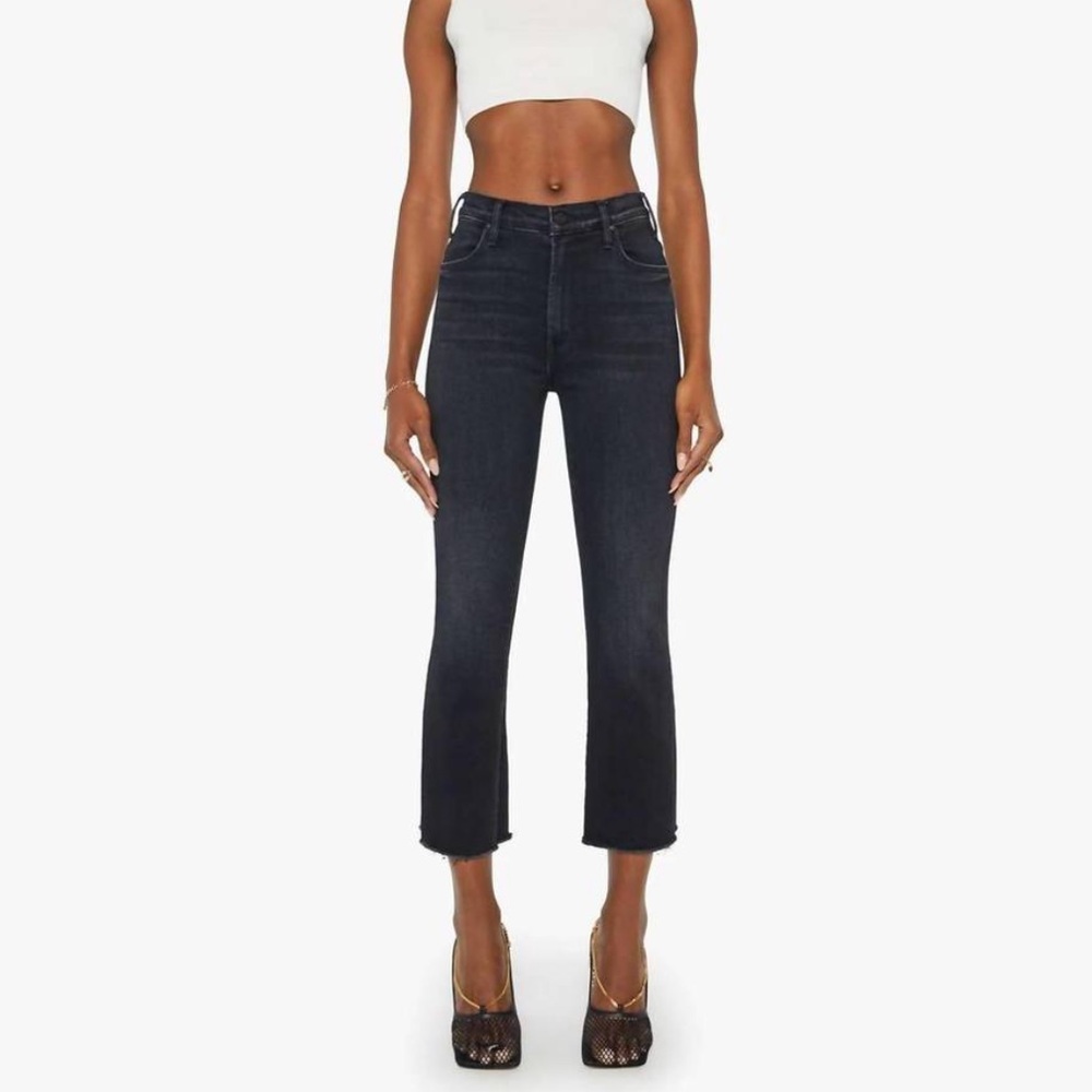 Mother 24x27 straight Hustler Ankle Fray 0074 Encounters At Night black cropped